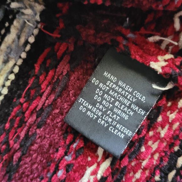 Vintage ERIKA Petite Womens Size PS Knit Cardigan Full Zip Sweater Black Stripes - Picture 11 of 16